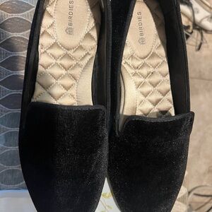 Birdies Black Velvet Flats Timeless Loafers